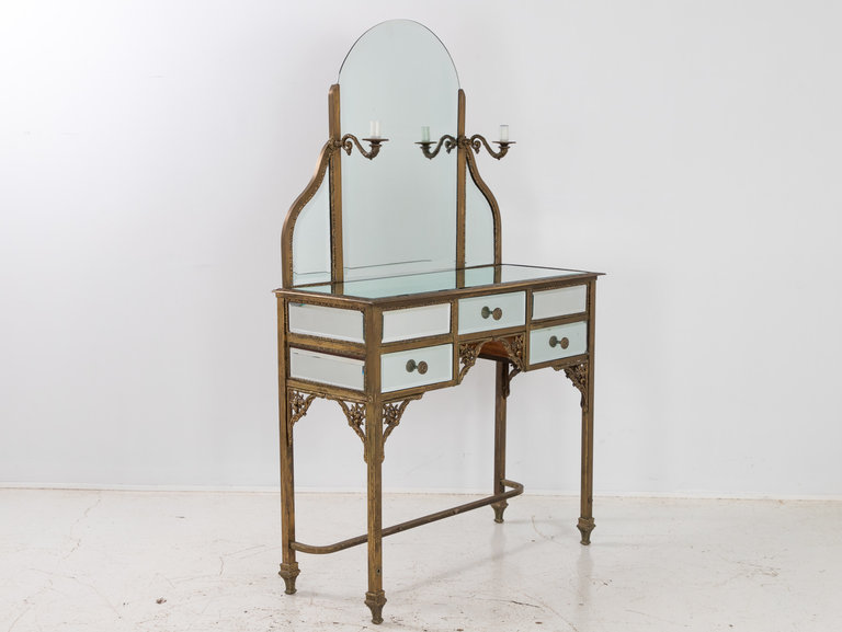 Mirrored Glass Dressing Table or Vanity