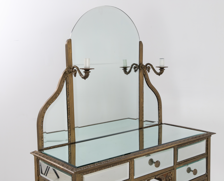Mirrored Glass Dressing Table or Vanity
