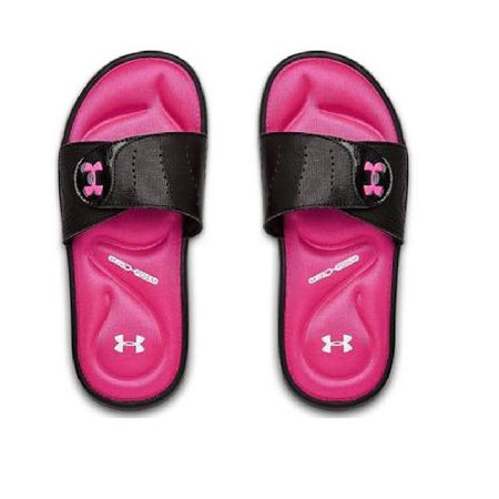 Under Armour Girls Ignite IX Slide - Black/Pink Size 11K