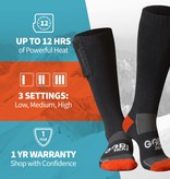 Gobi Heat Heated Socks Blk&Grey S/M