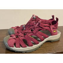 keen whisper womens sz 6 beet red/honeysuckle