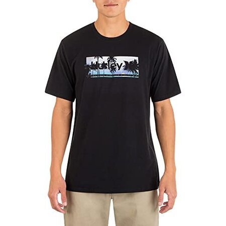 Mens EVD Wsh Poolside Photo SS Black