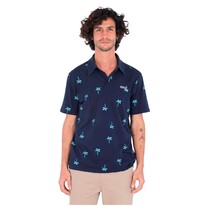 Mens H2O Dri Ace Aloha Polo SS Obsidian