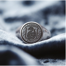 Slytherin Signet Ring Silver sz 6