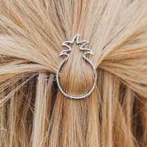 Pineapple Hair Clip Silver