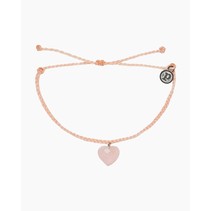Stone Heart Rosequartz Bracelet Blush