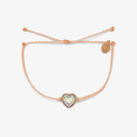 PuraVida Mermaid Heart Rose Gold Bracelet BLUSH