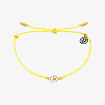 Silver Daisy Bracelet Yellow