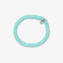 Pastel Disc Stretch Bracelet Blue