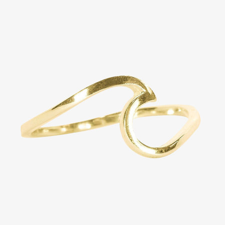 PuraVida Wave Ring Gold sz 5