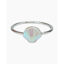 Iridescent Shell Ring sz 8