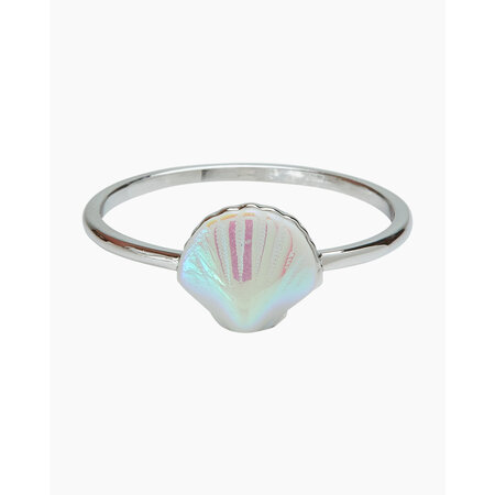 PuraVida Iridescent Shell Ring sz 8