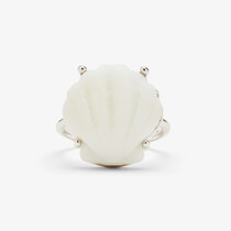 Grande Shell Ring SILV Sz 6