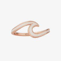 Enameled Wave Rose Gold sz 5