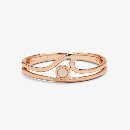 PuraVida Opal Wave Rose Gold Sz 8