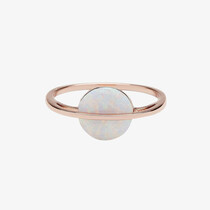 Opal Saturn Ring RGOL Sz8