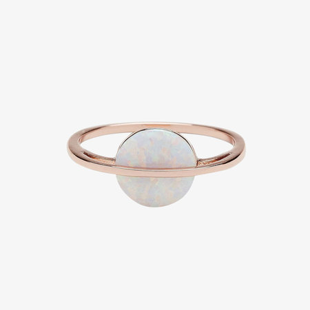 PuraVida Opal Saturn Rose Gold sz 6