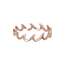 PuraVida Wave Band Ring Rse Gold Sz 5