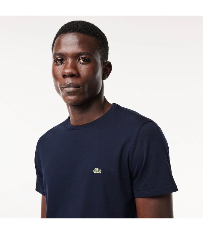 Lacoste T-SHIRT COL ROND EN JERSEY DE COTON PIMA UNI TH6709 MARINE 166
