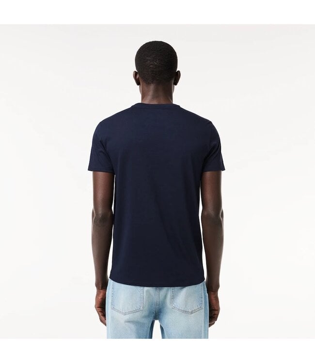 Lacoste T-SHIRT COL ROND EN JERSEY DE COTON PIMA UNI TH6709 MARINE 166