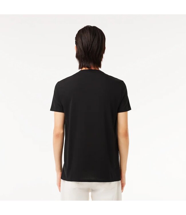 Lacoste T-SHIRT COL V EN JERSEY DE COTON PIMA UNI TH6710 NOIR 031