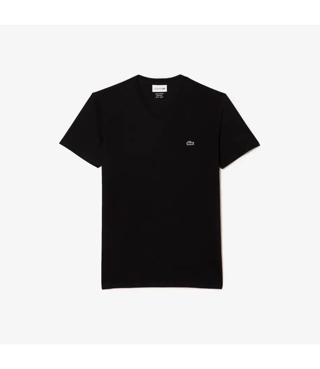 Lacoste T-SHIRT COL V EN JERSEY DE COTON PIMA UNI TH6710 NOIR 031