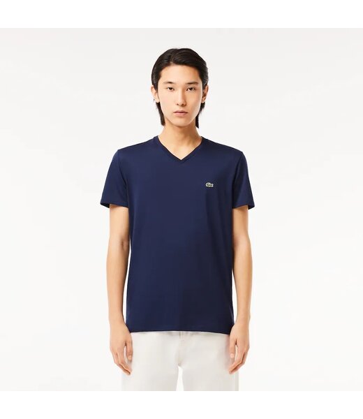 Lacoste T-SHIRT COL V EN JERSEY DE COTON PIMA UNI