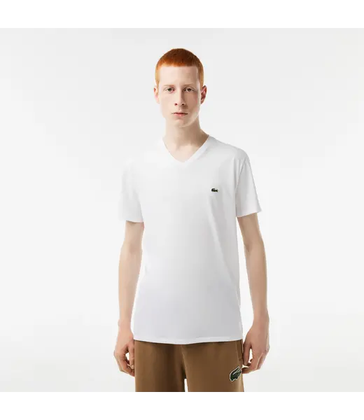 Lacoste T-SHIRT COL V EN JERSEY DE COTON PIMA UNI
