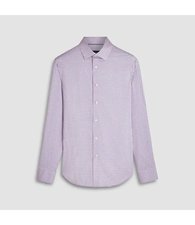 Bugatchi Chemise en coton Oooh à carreaux James Diamond DF9212K60 PINK