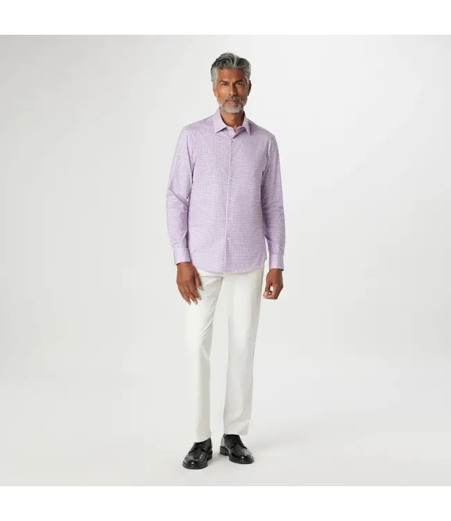 Bugatchi Chemise en coton Oooh à carreaux James Diamond DF9212K60 PINK