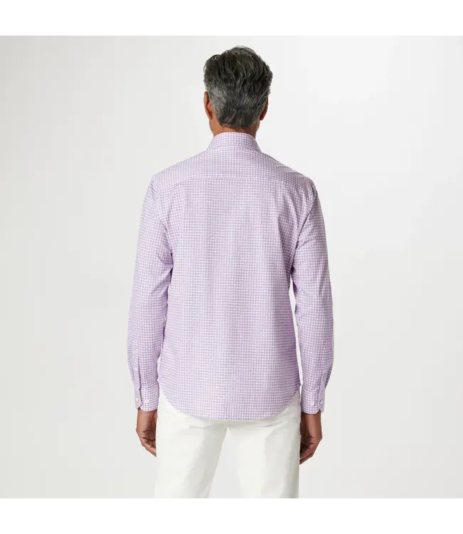 Bugatchi Chemise en coton Oooh à carreaux James Diamond DF9212K60 PINK