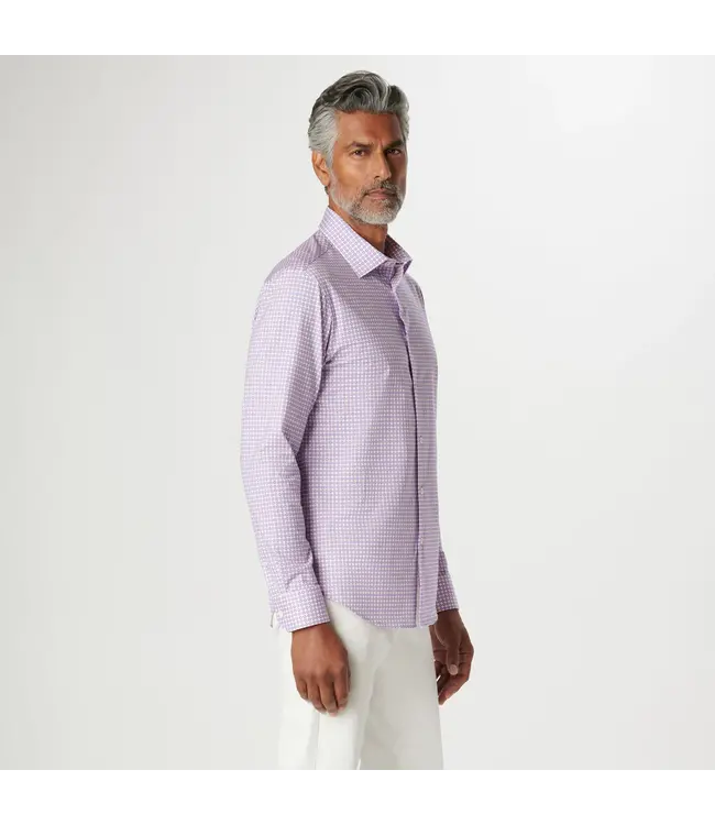 Bugatchi Chemise en coton Oooh à carreaux James Diamond DF9212K60 PINK