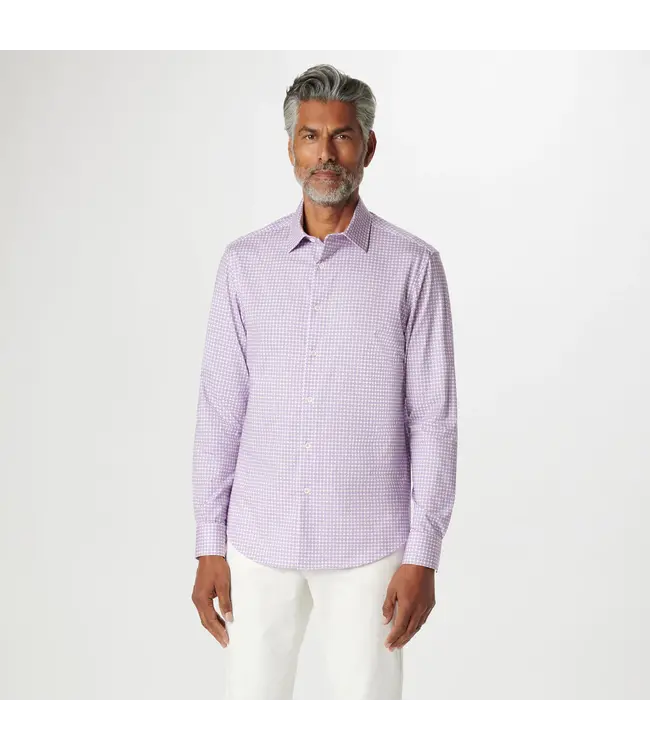 Bugatchi Chemise en coton Oooh à carreaux James Diamond DF9212K60 PINK