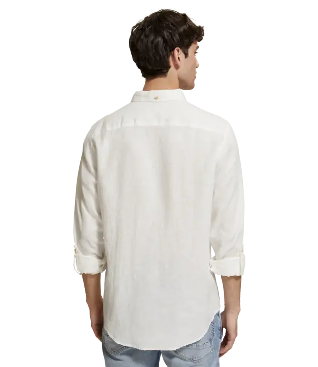 Scotch & Soda Chemise En Lin Blanche 177150 0004