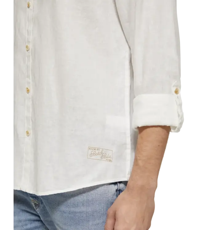 Scotch & Soda Chemise En Lin Blanche 177150 0004