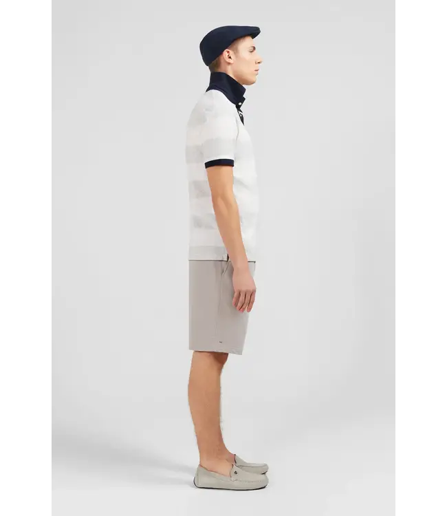 Eden Park Polo manches courtes rayé blanc E24MAIPC0003 BLANC