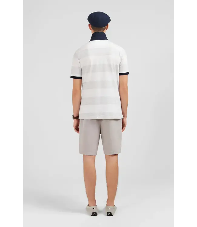 Eden Park Polo manches courtes rayé blanc E24MAIPC0003 BLANC