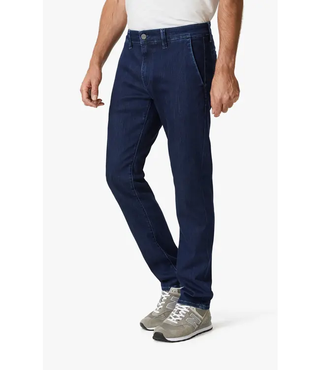34 Heritage Jean chino slim Verona en tissu brossé foncé raffiné