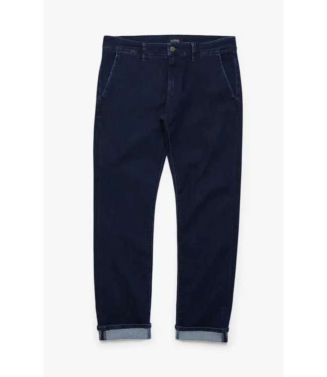 34 Heritage Jean chino slim Verona en tissu brossé foncé raffiné