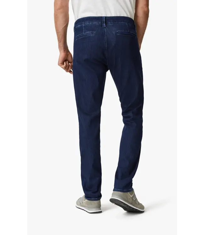 34 Heritage Jean chino slim Verona en tissu brossé foncé raffiné