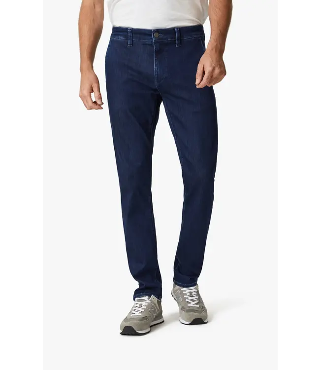 34 Heritage Jean chino slim Verona en tissu brossé foncé raffiné