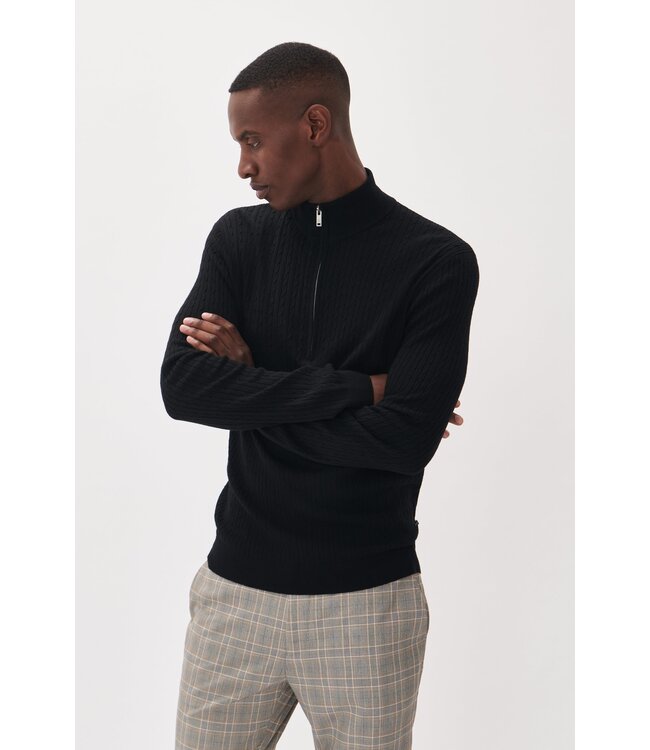 Matinique Pull en laine mérinos MAmason Noir