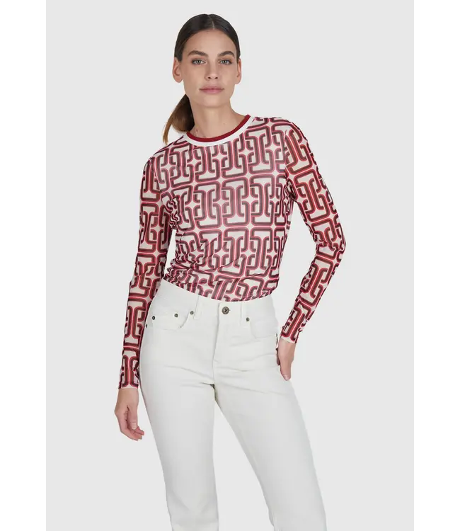 Marc Aurel Chemise en mesh à imprimé graphique rétro 7584 7000 73762 52251