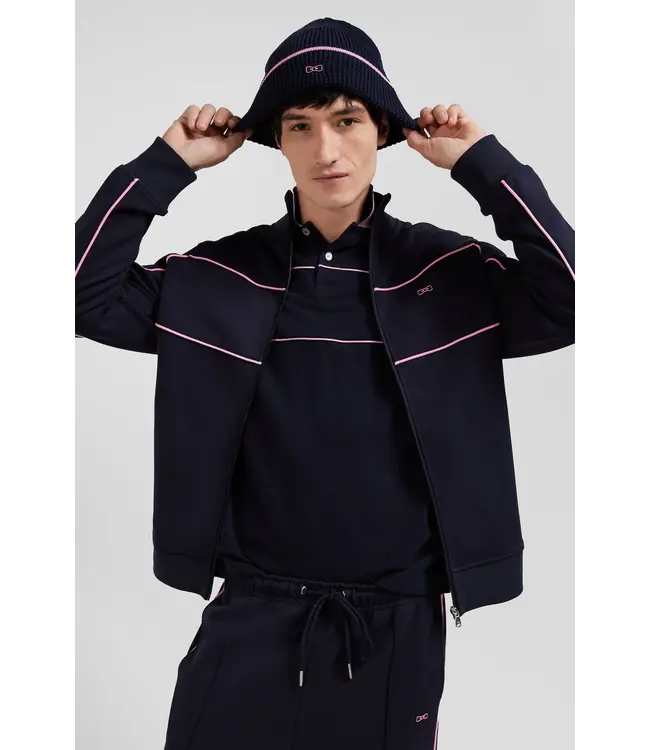 Eden Park Sweat-shirt zippé bleu marine H24MAISW0024 BLF