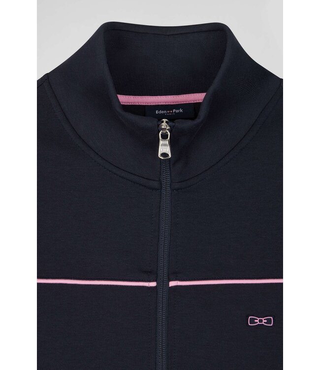 Eden Park Sweat-shirt zippé bleu marine H24MAISW0024 BLF