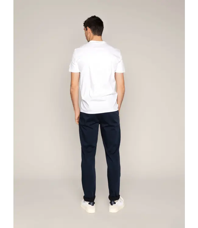 Mos Mosh Gallery Pantalon chino à cordon souple MMGHunt 501650/FA24 NAVY