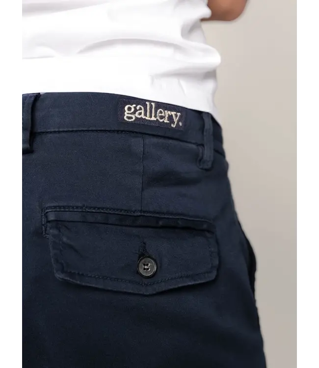 Mos Mosh Gallery Pantalon chino à cordon souple MMGHunt 501650/FA24 NAVY