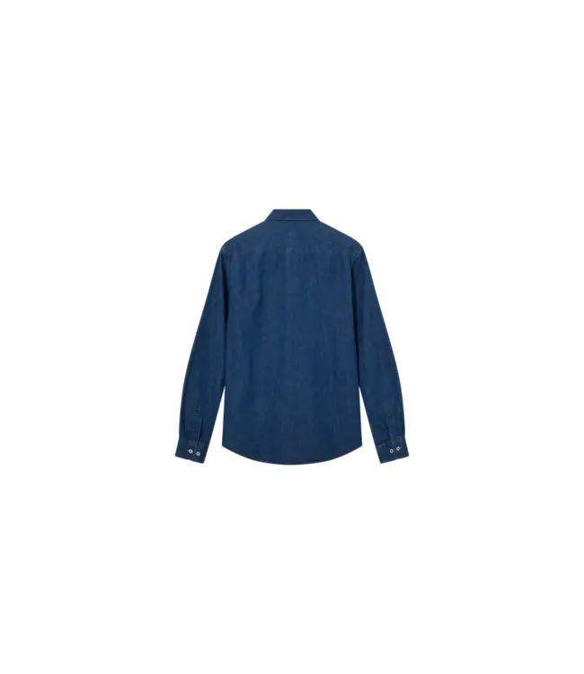 Mos Mosh Gallery Chemise en jean de printemps MMGGibson 502682/FA24 BLUE DENIM
