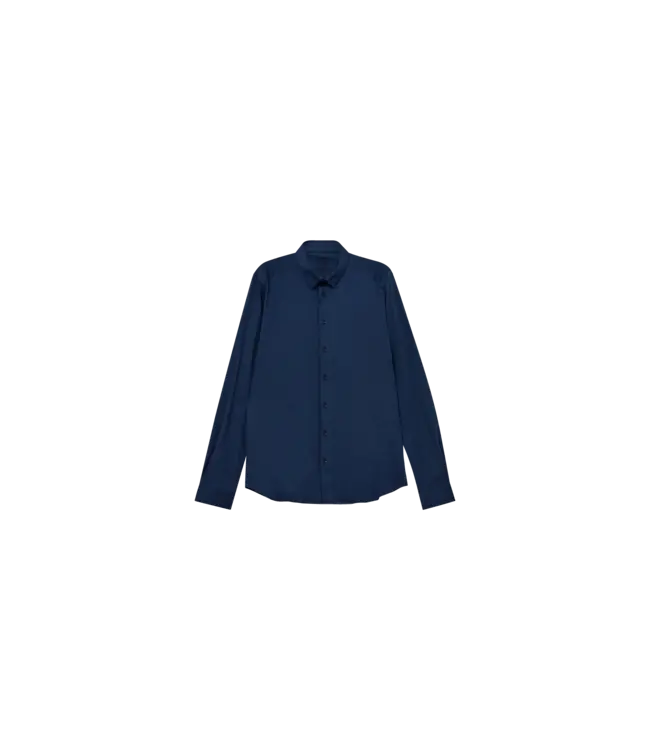 Mos Mosh Gallery Chemise extensible en jersey MMGMarco 500940/FA24 JAPAN BLUE