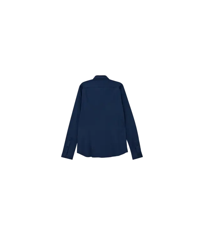 Mos Mosh Gallery Chemise extensible en jersey MMGMarco 500940/FA24 JAPAN BLUE